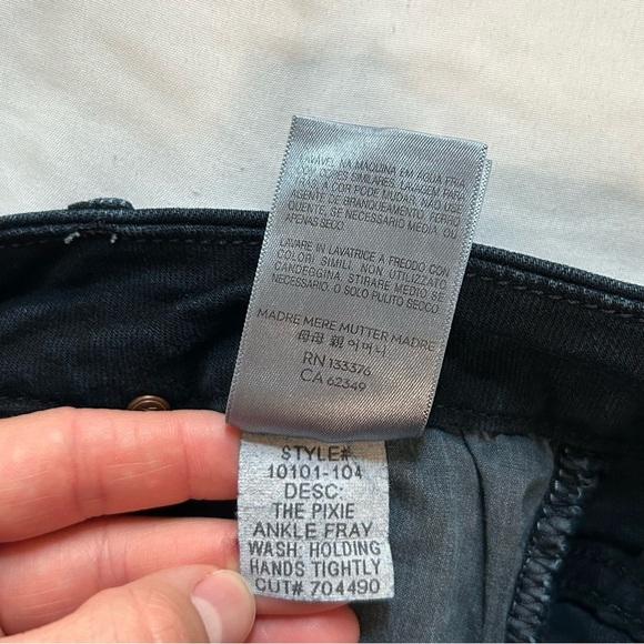 Mother The Pixie Ankle Fray jeans Holding Hands Tightly 23 - Picture 16 of 16